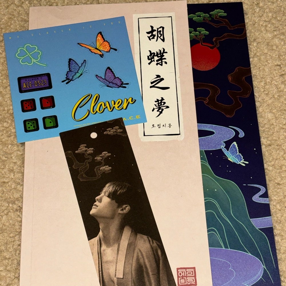 A.C.E. HJZM The Butterfly Fantasy Album Kpop with Bookmark and Stickers